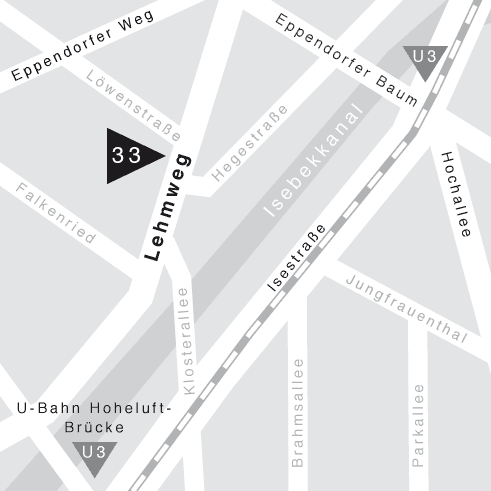 Lageplan der Galerie Lehmweg 33